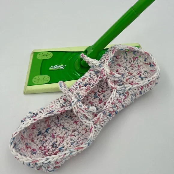Set of 2 Cotton Crochet Reusable Swiffer Pads Handmade - Picture 3 of 9